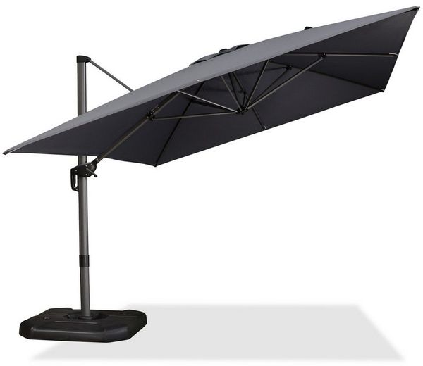 PURPLE LEAF Ampelschirm Rechteckiger Alu Balkonschirm, Groß Sonnenschirm, LxB: 400,00x300,00 cm, für Gartenterrasse, Poolterrasse