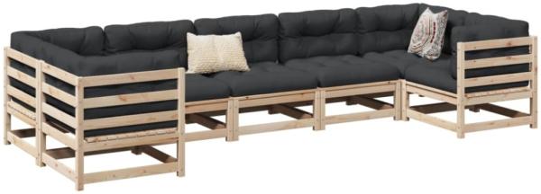 vidaXL 7-tlg. Garten-Sofagarnitur Massivholz Kiefer 3299614