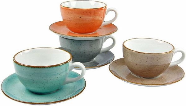 Vintage Nature Bunt, Cappuccino Set 8-tlg (mo)