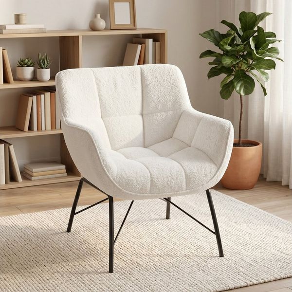 HOMCOM Relaxsessel mit Armlehnen (Loungesessel, 1-St, Sessel), Elegante Steppung, ergonomisch, robust