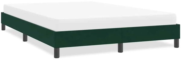 vidaXL Bettgestell ohne Matratze Dunkelgrün 140x210 cm Samt 4101358