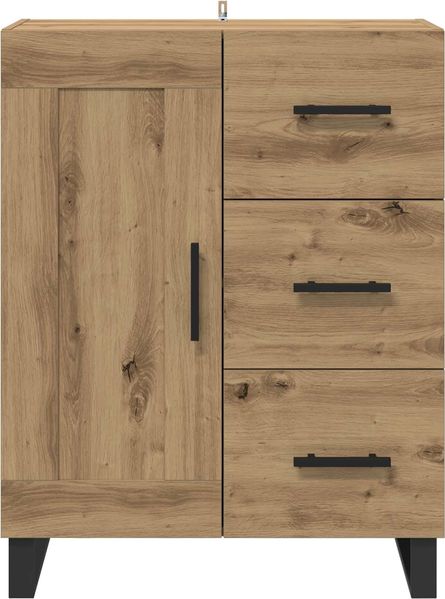 vidaXL Sideboard Artisan-Eiche 69,5 x 34 x 90 cm Verbundholz und Eisen 881646 Bild 6