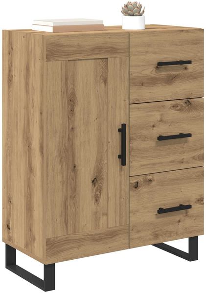 vidaXL Sideboard Artisan-Eiche 69,5 x 34 x 90 cm Verbundholz und Eisen 881646 Bild 3