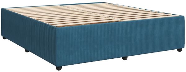 vidaXL Boxspringbett mit Matratze Dunkelblau 200x200 cm Samt 3292428 Bild 8