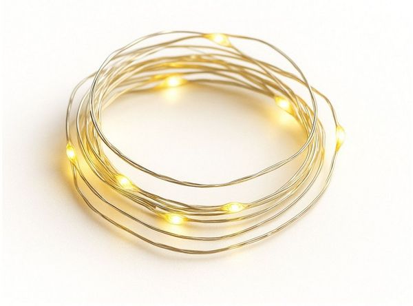 matches21 HOME & HOBBY LED-Lichterkette Mini Lichterkette 1 m, 20 LED Timer Batterie warmweiß innen, 20-flammig, Micro Draht Beleuchtung Indoor Leuchtdeko