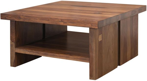 Couchtisch Sheesham 90x90x45 noble unique lackiert SYDNEY #120
