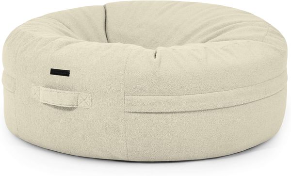 Sitzsack ‘Roll 135‘, Bezugstoff - Teddy, 100% Polyester, Cream, 50x135x135 cm.