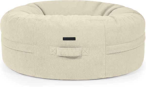 Sitzsack ‘Roll 135‘, Bezugstoff - Teddy, 100% Polyester, Cream, 50x135x135 cm. Bild 2