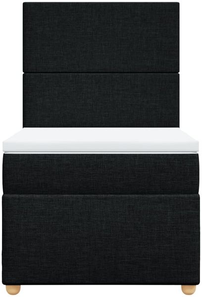 vidaXL Boxspringbett mit Matratze Schwarz 90x190 cm Stoff 3293430 Bild 6