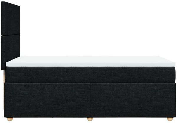 vidaXL Boxspringbett mit Matratze Schwarz 90x190 cm Stoff 3293430 Bild 7