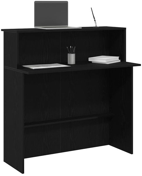 vidaXL Empfangstheke Schwarz 100x50x103,5 cm Holzwerkstoff 859025