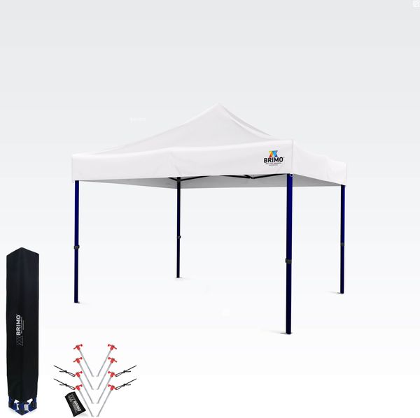 Faltpavillon 3×3 m – Schneller Aufbau und 100% Schutz für Partys und Feiern - ohne 3 Wänden - Weiß