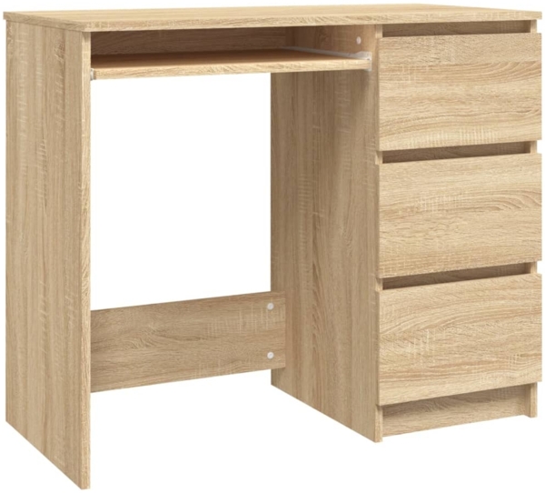 vidaXL Schreibtisch Sonoma-Eiche 90x45x76 cm Holzwerkstoff 801376