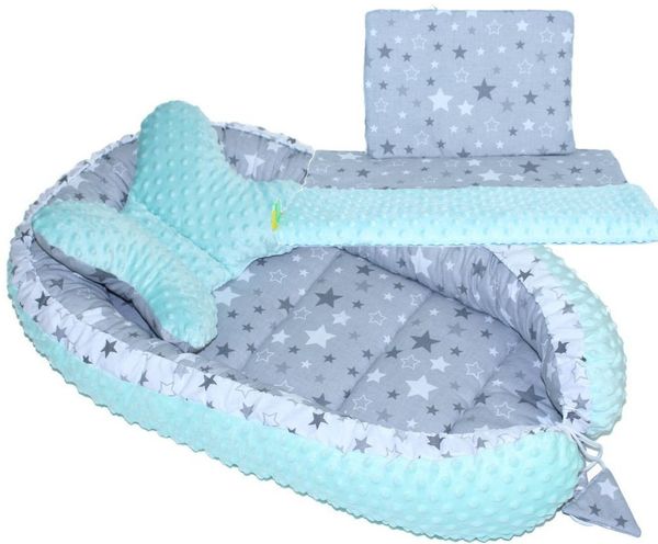 Primawela Bettnestchen Baby MINKY Nestchen Kokon Kuschelnest Kissen Decke Schmetterlingkissen
