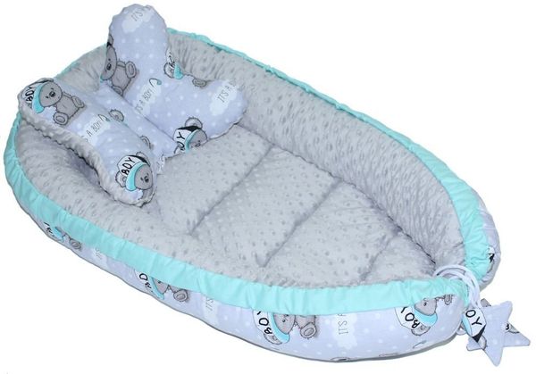 Primawela Bettnestchen Baby MINKY Nestchen Kokon Kuschelnest Kissen Decke Schmetterlingkissen