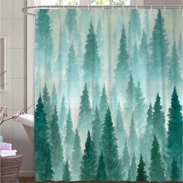 M&W DAS DESIGN Duschvorhang ​​180x200 Shower curtains Anti schimmel Waschbar Duschvorhang grün
