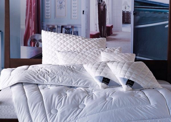 billerbeck Microfaserkissen Emelie, Kissen made in Germany, Kuscheliges Faserkissen, Füllung: 70% Polyester, & 30% Lyocell TENCEL™, Bezug: 100% Baumwolle, Bauchschläfer, Rückenschläfer, Seitenschläfer, mit separat waschbarer und Aloe-Vera veredeltem Bezug