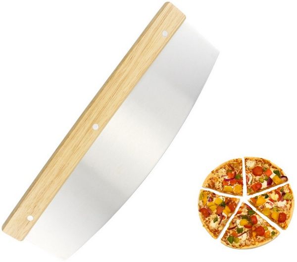 BAYLI Pizzaschneider Pizzaschneider Wiegemesser mit Klingenschutz, Pizza Cutter aus Edelst