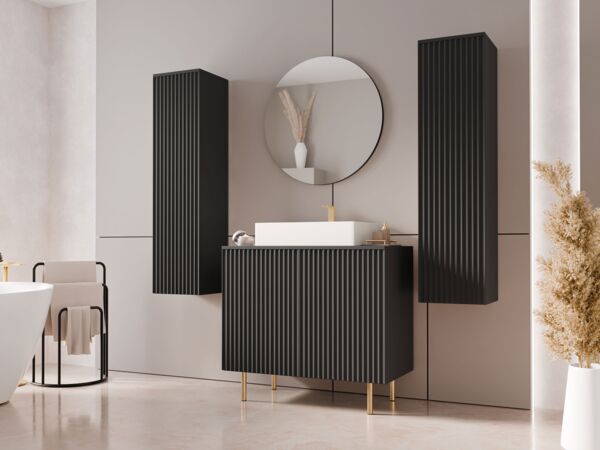 Badmöbel-Set Nohes IV (Farbe: Schwarz)