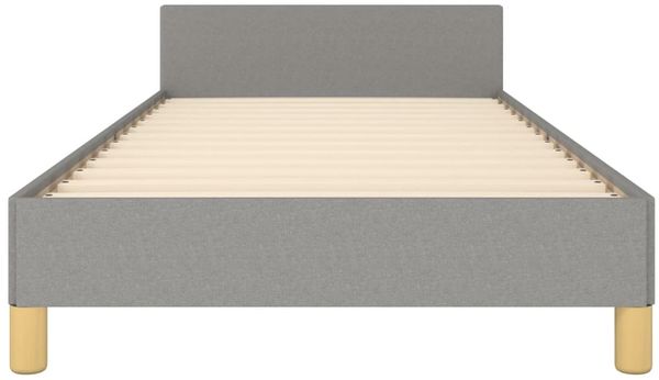 Bettgestell mit Kopfteil Hellgrau 100x200 cm Stoff [347391] Bild 5