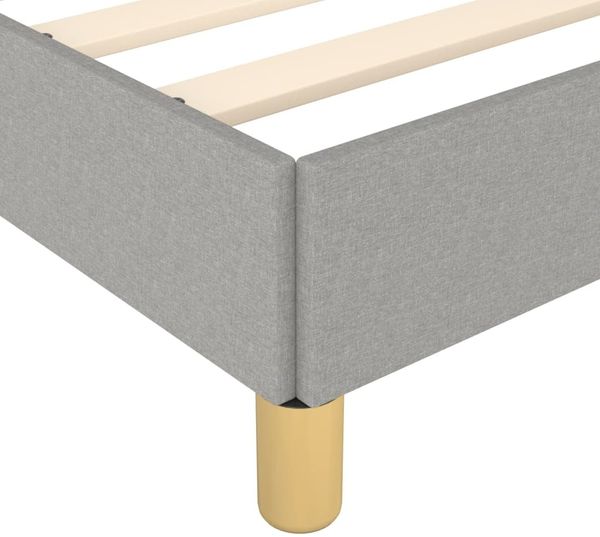 Bettgestell mit Kopfteil Hellgrau 100x200 cm Stoff [347391] Bild 7
