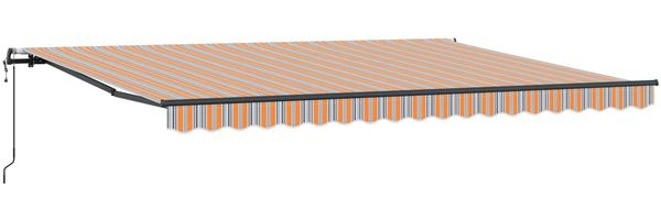 vidaXL Ausziehbare Markise Mehrfarbig 450 x 300 cm Stoff und Aluminium 3330933 Bild 2