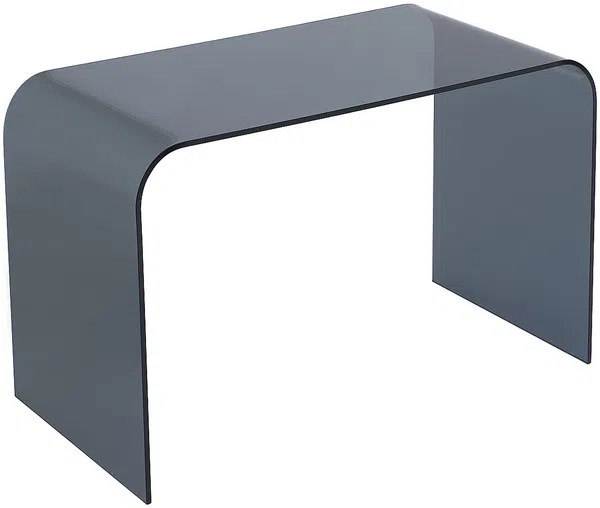 Vente-unique - KARDEMO Büromöbel Glas Grau - B 60 cm x H 75 cm x L 120 cm Bild 4