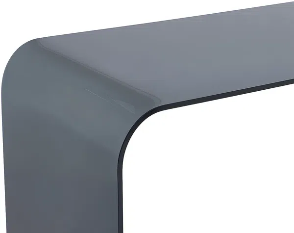 Vente-unique - KARDEMO Büromöbel Glas Grau - B 60 cm x H 75 cm x L 120 cm Bild 5