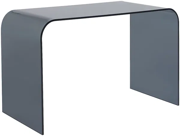 Vente-unique - KARDEMO Büromöbel Glas Grau - B 60 cm x H 75 cm x L 120 cm Bild 2