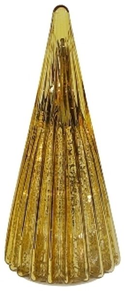 Led Tanne GlasTimer Batterie gold B10,5 H25