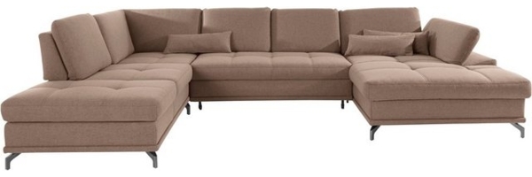 Places of Style 'Costello U-Form' Wohnlandschaft, 89 x 223 x 363 cm, Braun, Rechts Bild 4