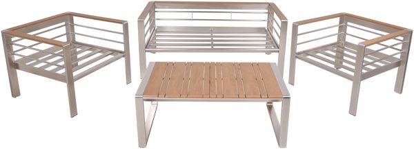 Gartenloungeset CORNEL 4-tlg. - Kunststoff, Braun | Gartenmöbel Set Garten Loungegruppe Lounge-Set Pool Loungegarnitur Bild 3