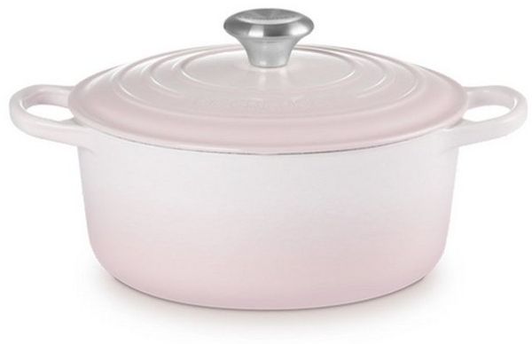 Le Creuset Signature Gusseisen-Bräter mit Deckel, Für alle Herdarten und Induktion geeignet, Rund, Shell Pink, 24,0 cm, 4.2 Bild 4