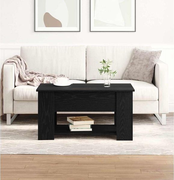 vidaXL Couchtisch Schwarz Eichen-Optik 79 x 49 x 41 cm Holzwerkstoff 862765