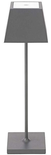 LED Tischleuchte, anthrazit, Touchdimmer, Akku, H 37 cm