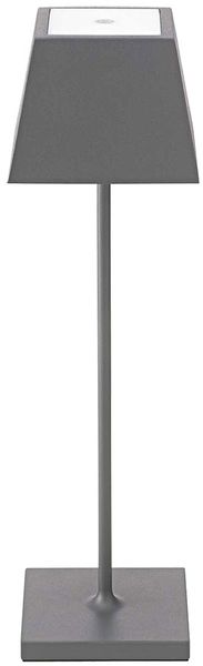 LED Tischleuchte, anthrazit, Touchdimmer, Akku, H 37 cm