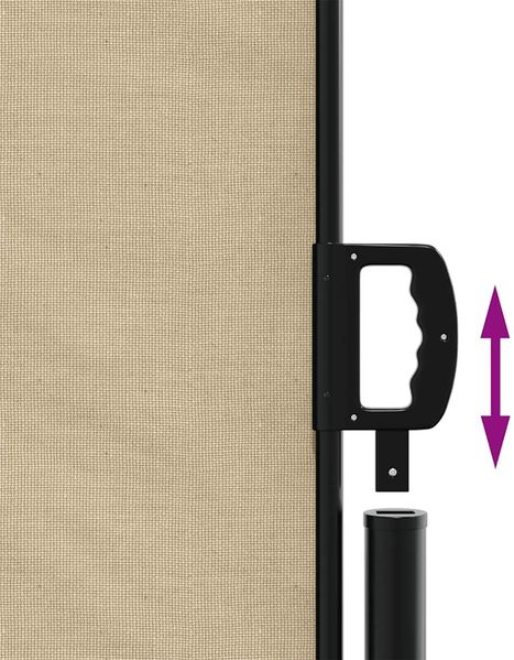 vidaXL Seitenmarkise Ausziehbar Beige 100x500 cm 4004390 Bild 6