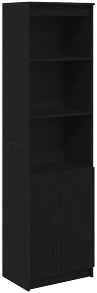 vidaXL Highboard Schwarz Eichen-Optik 50x35x180 cm Holzwerkstoff 3328463