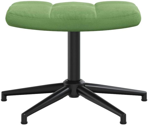 vidaXL Relaxsessel mit Hocker Hellgrün Samt [328109] Bild 7