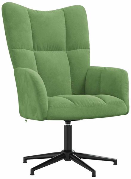 vidaXL Relaxsessel mit Hocker Hellgrün Samt [328109] Bild 6