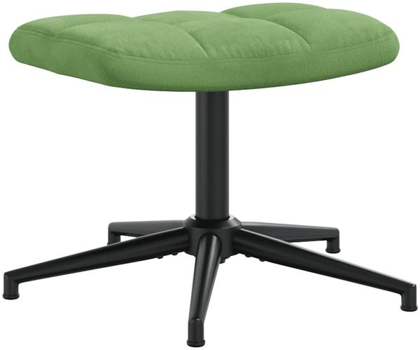 vidaXL Relaxsessel mit Hocker Hellgrün Samt [328109] Bild 8