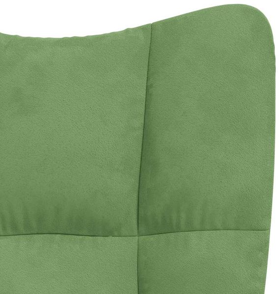 vidaXL Relaxsessel mit Hocker Hellgrün Samt [328109] Bild 9