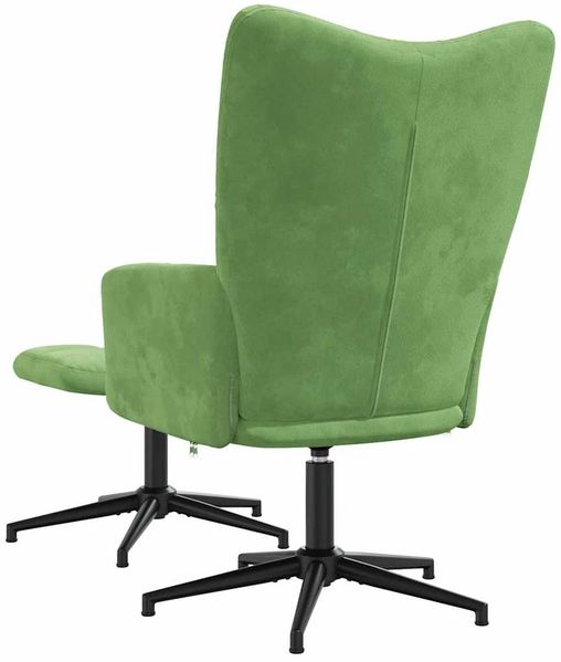 vidaXL Relaxsessel mit Hocker Hellgrün Samt [328109] Bild 5