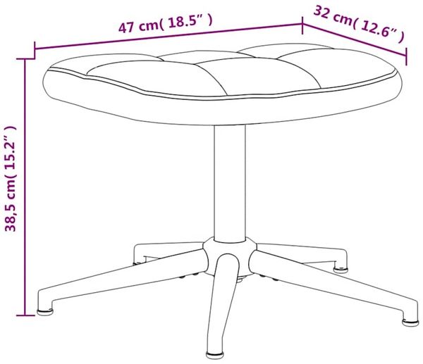 vidaXL Relaxsessel mit Hocker Hellgrün Samt [328109] Bild 12