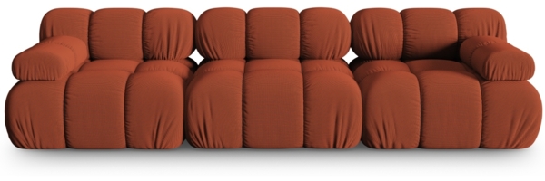 Micadoni Modulares Sofa Bellis 3-Sitzer 3D-Stoff Sonic Ziegel