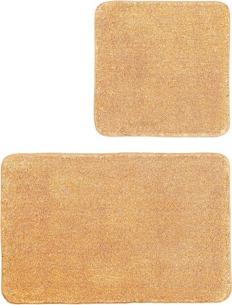 Kleine Wolke Badematte RELAX, Badvorleger, Badezimmer Teppich, Höhe 30 mm, rutschhemmend beschichtet, fußbodenheizungsgeeignet, Polyacryl, quadratisch, 2er-Set 50x50 cm / 55x85 cm, Badteppich, meliert, rechteckig, rund & als Set erhältlich