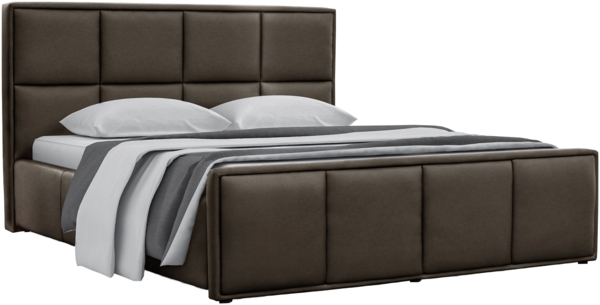 99rooms Rosemarie Polsterbett Velours JASMINE Braun 140x200 cm ohne Bettkasten Bild 4