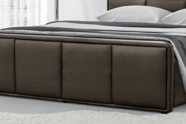 99rooms Rosemarie Polsterbett Velours JASMINE Braun 140x200 cm ohne Bettkasten Bild 3