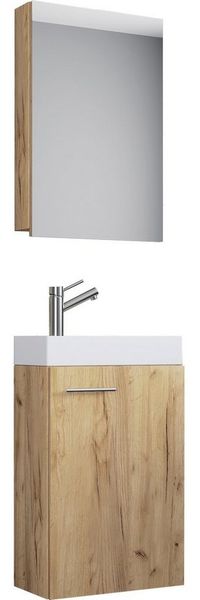 VCM Badmöbel Waschtisch Slito 916951 Honig-Eiche H. 130 x B. 41 x T. 22 cm