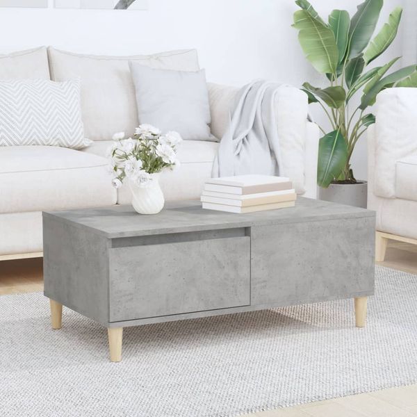 vidaXL Couchtisch Betongrau 90x50x36,5 cm Holzwerkstoff 821112